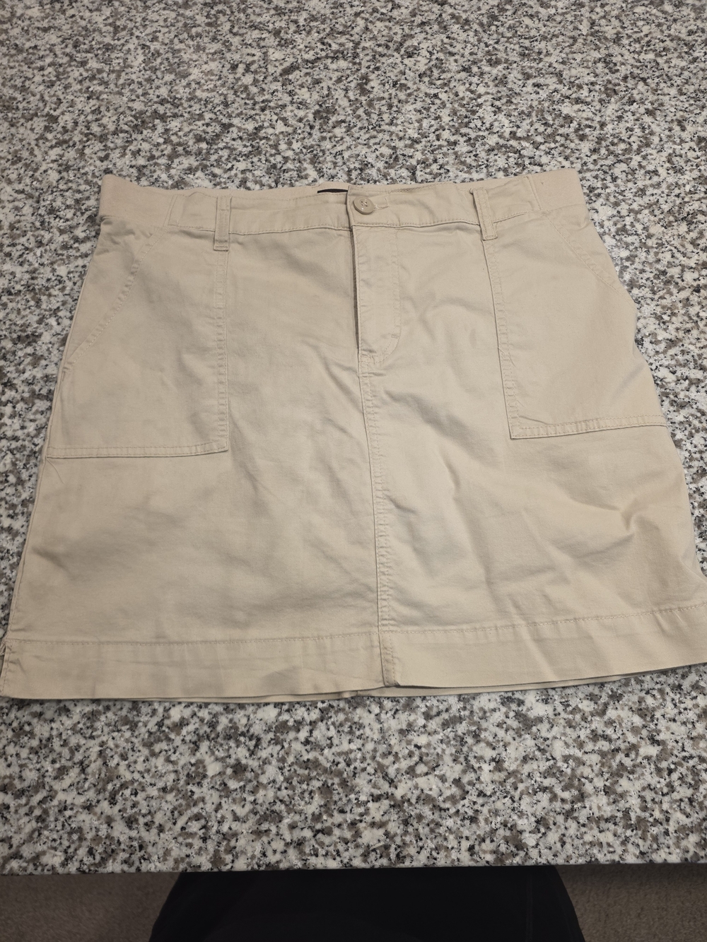 Lee Beige Mini Skort with Front Patch Pockets